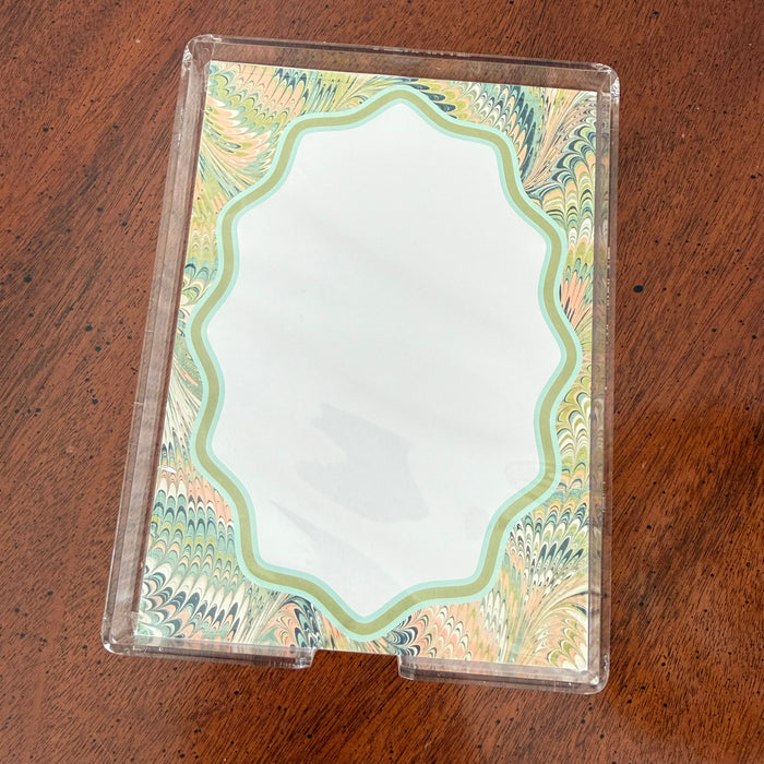 Notepad + Acrylic Tray Set #3