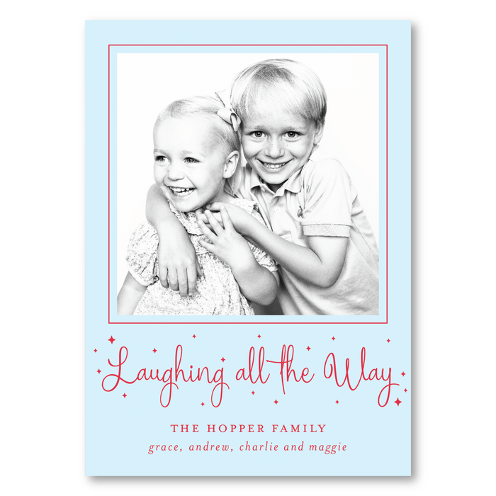 Laughing All the Way Photo Holiday Card