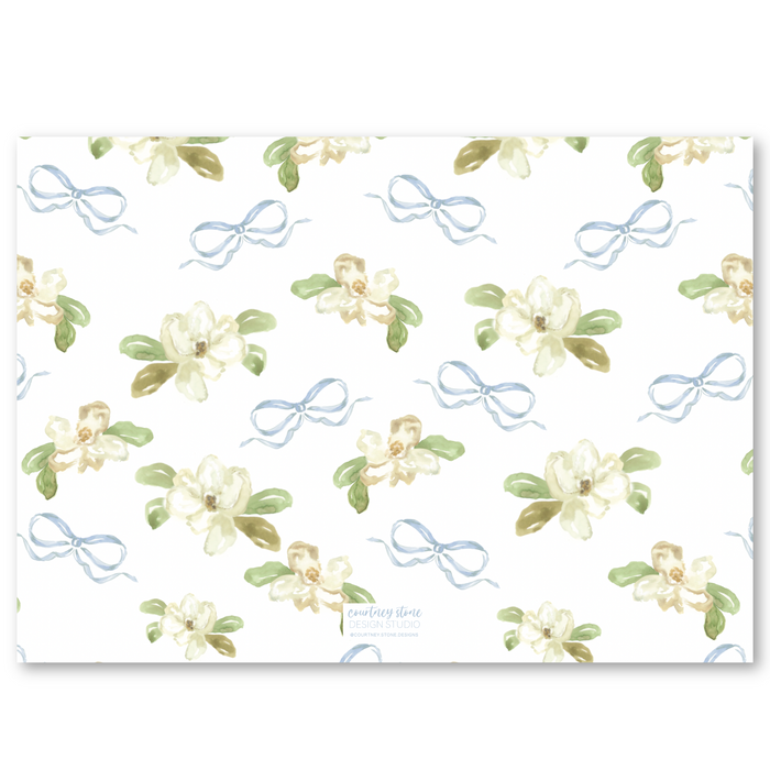 'Magnolia Blooms' Holiday Card | Horizontal