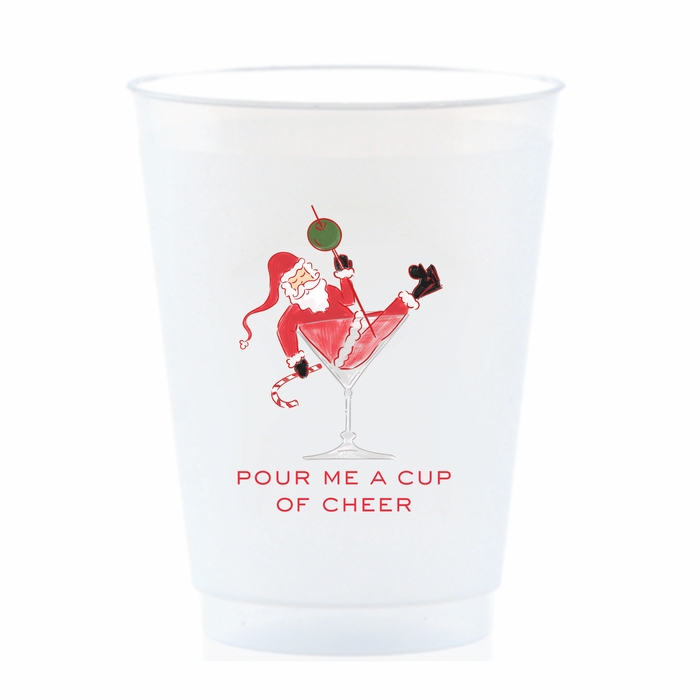 'Cup of Cheer' Santa Frosted Cup Set