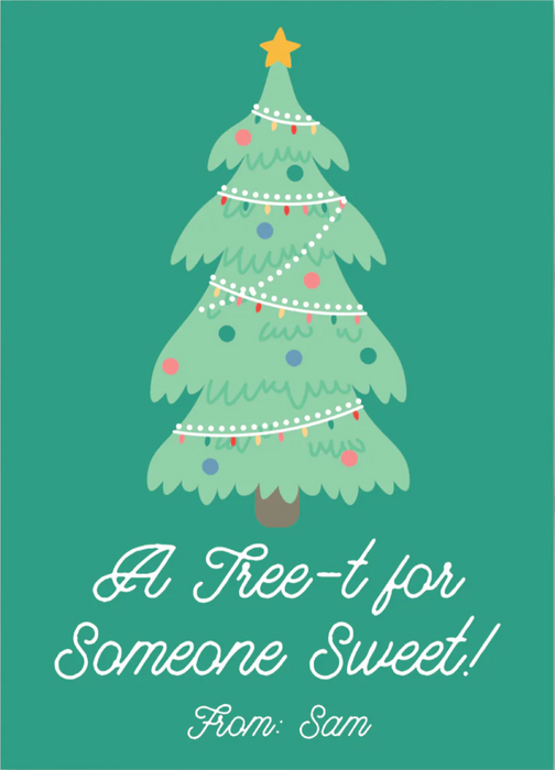 Green Christmas Tree Holiday Tag
