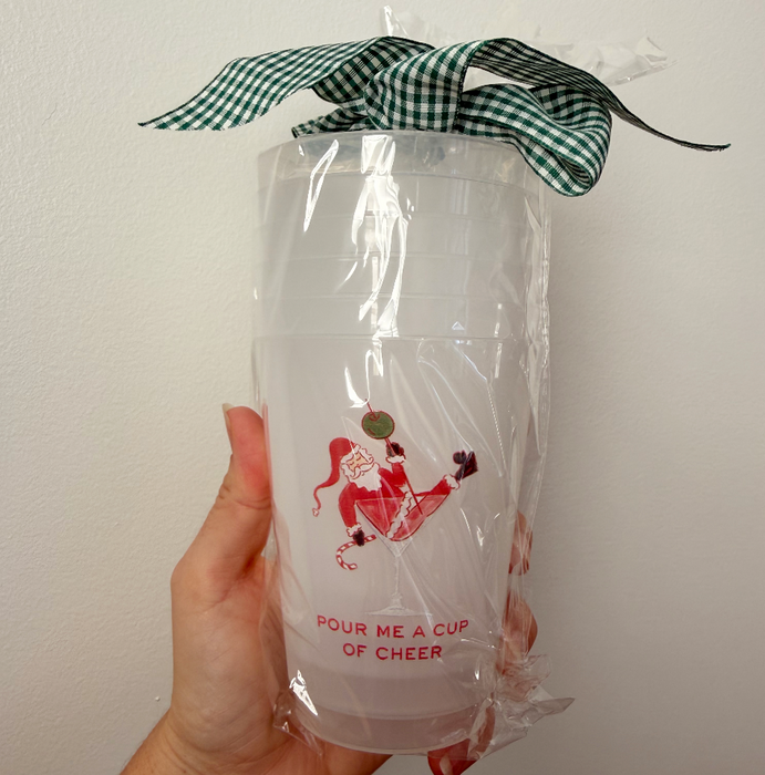 'Cup of Cheer' Santa Frosted Cup Set
