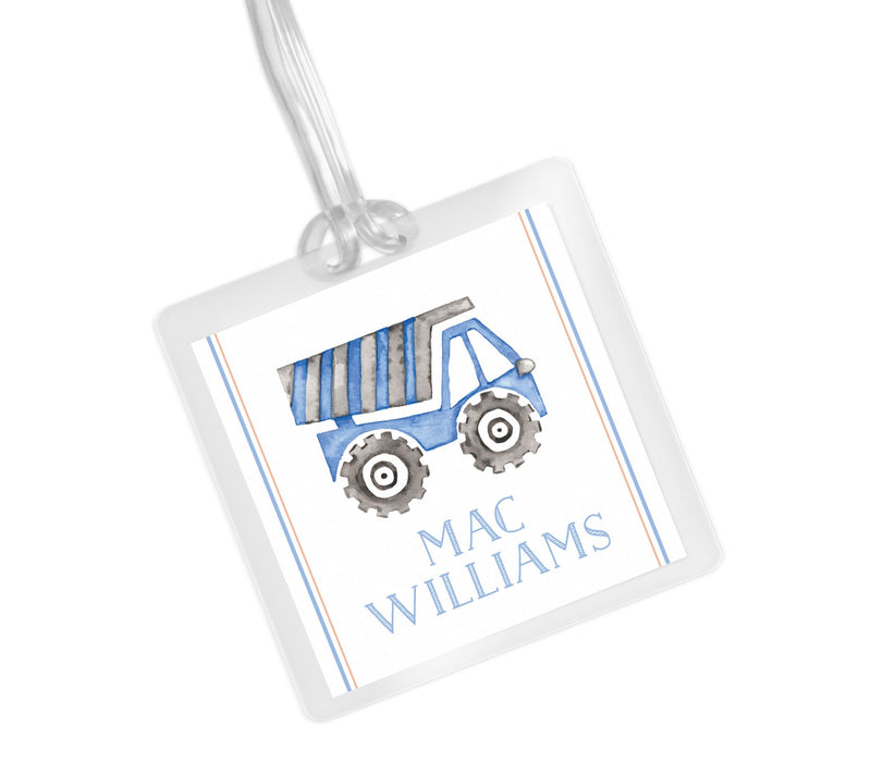 Laminated Bag Tag - Dump Truck