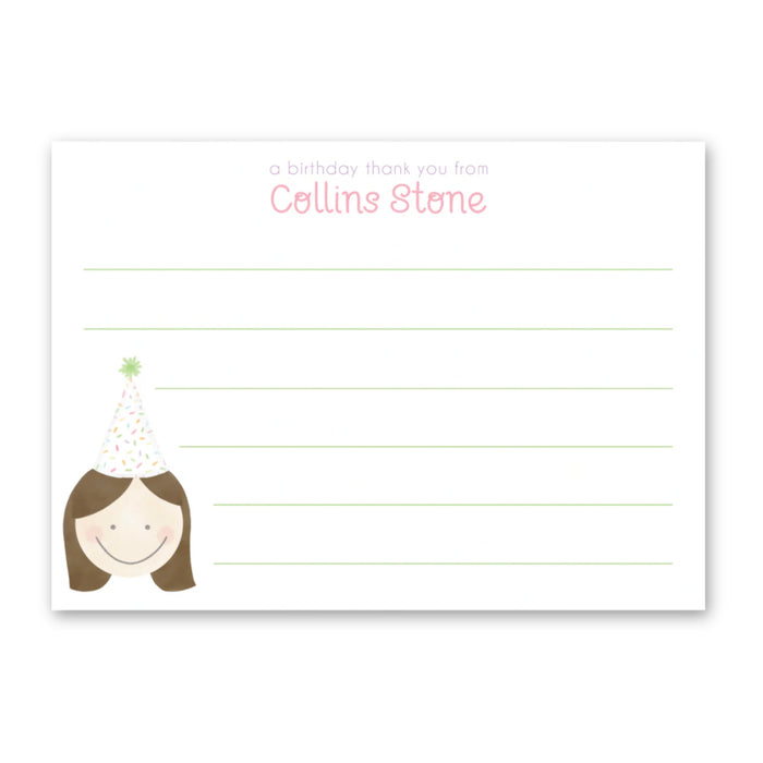 Children's Birthday Face Stationery - 5x7 Card