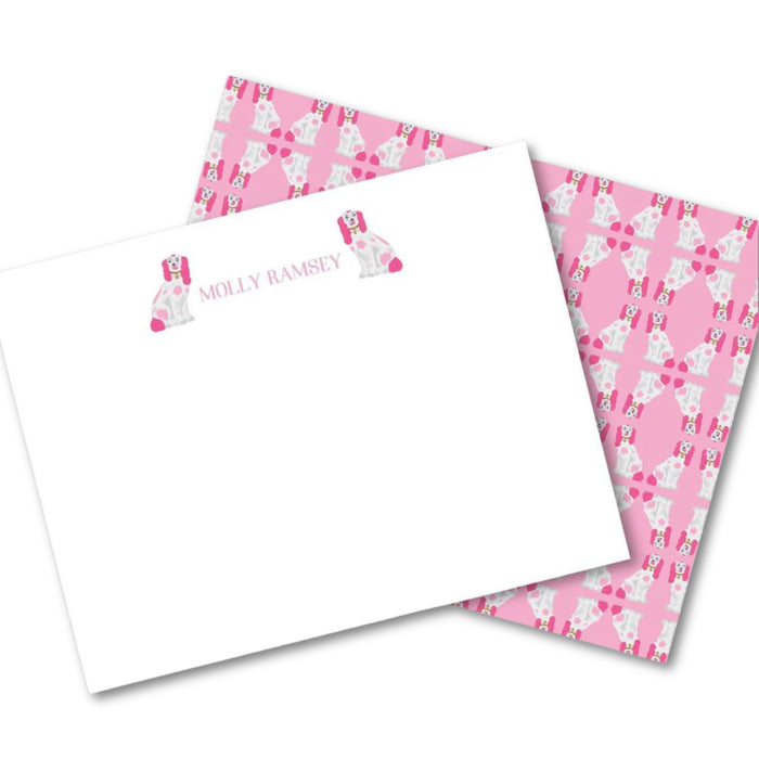 Staffordshire Dog Stationery - Pink