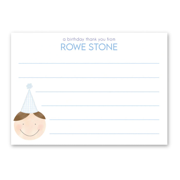 Children's Birthday Face Stationery - 5x7 Card