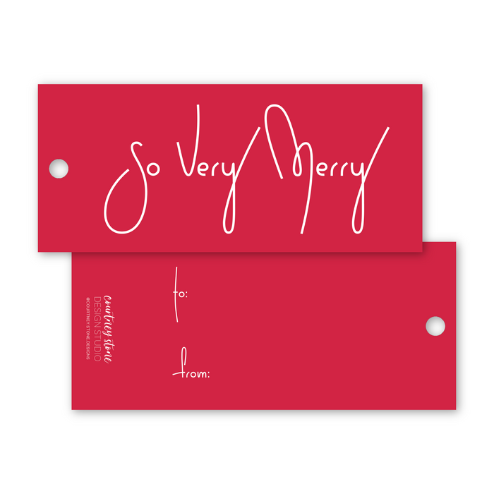 So Very Merry Tags - Non-Personalized - Red