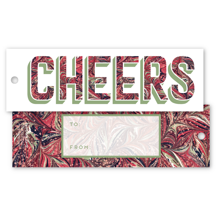 CHEERS Marble Tags - Non-Personalized