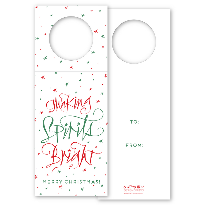 Making Spirits Bright Wine Bottle Tags