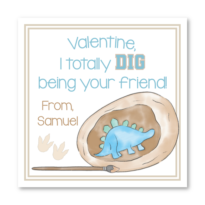 Dino Egg - Printed Valentine