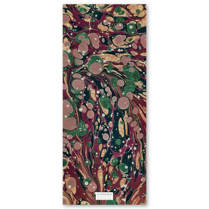 Merry Christmas Moody Marble Skinny Holiday Card