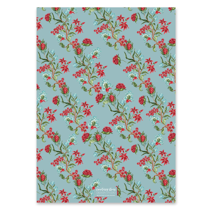 Holiday Chintz Holiday Card - Blue Spruce