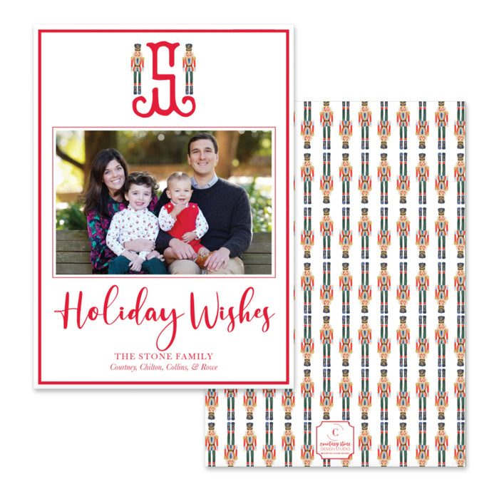 Nutcracker Monogram Holiday Card