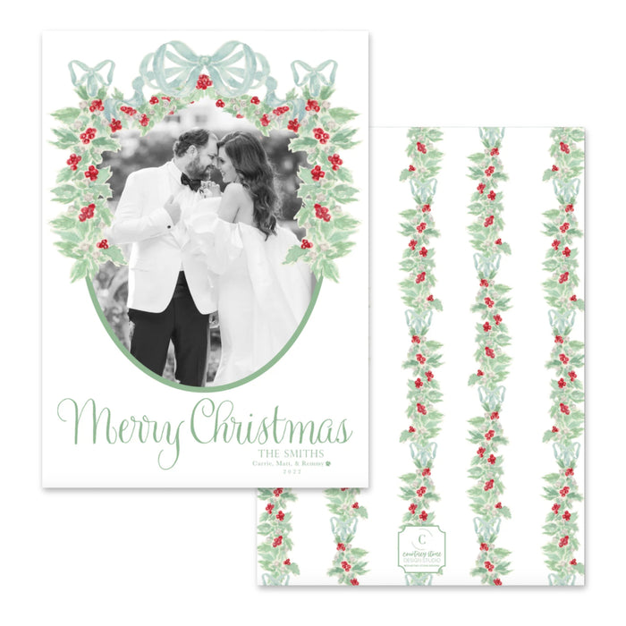 Garland of Holly Holiday Card