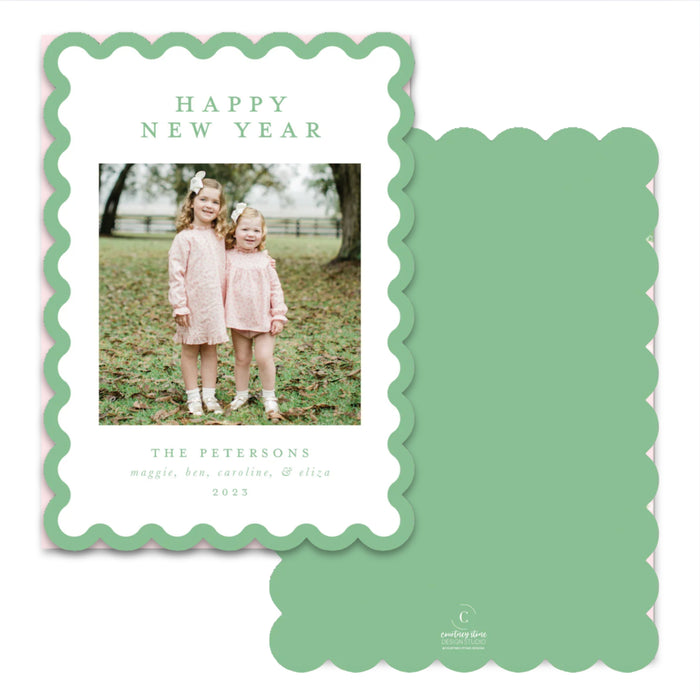 Scallop Trim Cut-Out New Years/Valentines Card