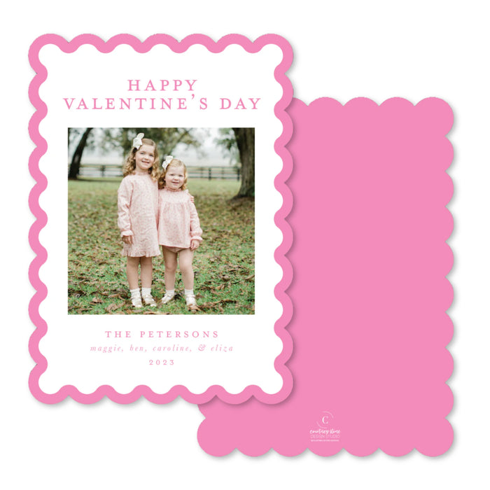 Scallop Trim Cut-Out New Years/Valentines Card
