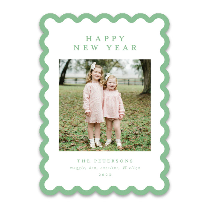 Scallop Trim Cut-Out New Years/Valentines Card
