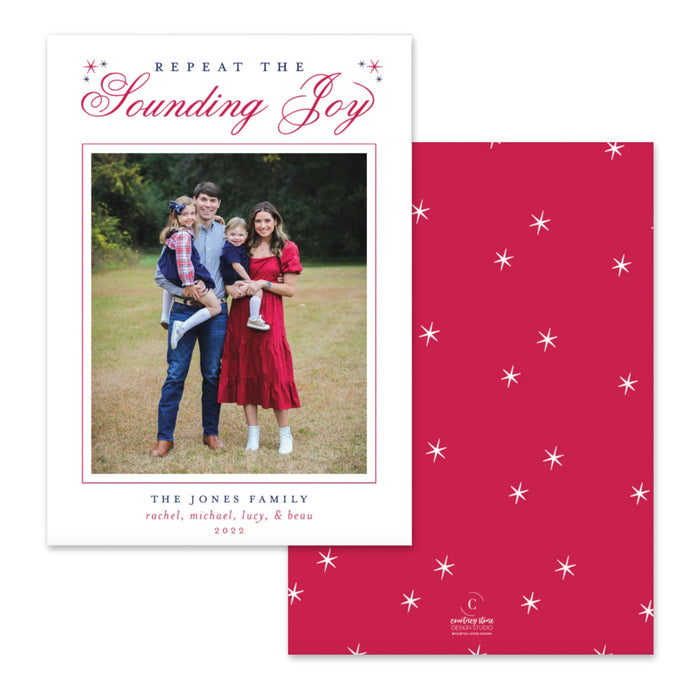 Repeat The Sounding Joy Holiday Card