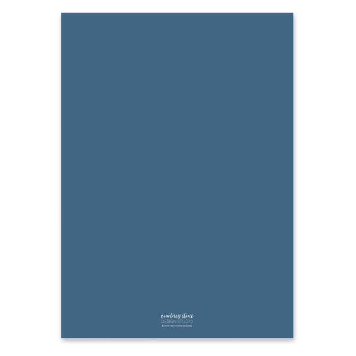 Eucalyptus Laurel Holiday Card - Blue
