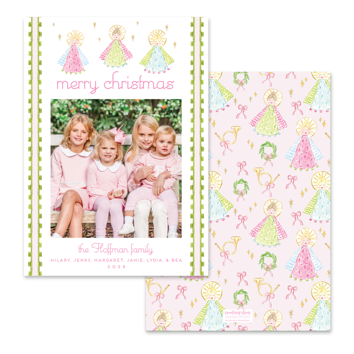 Pink Angels Holiday Card