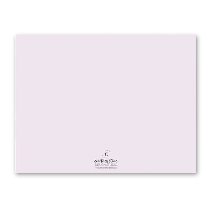 Lavender Ombre Wave Stationery