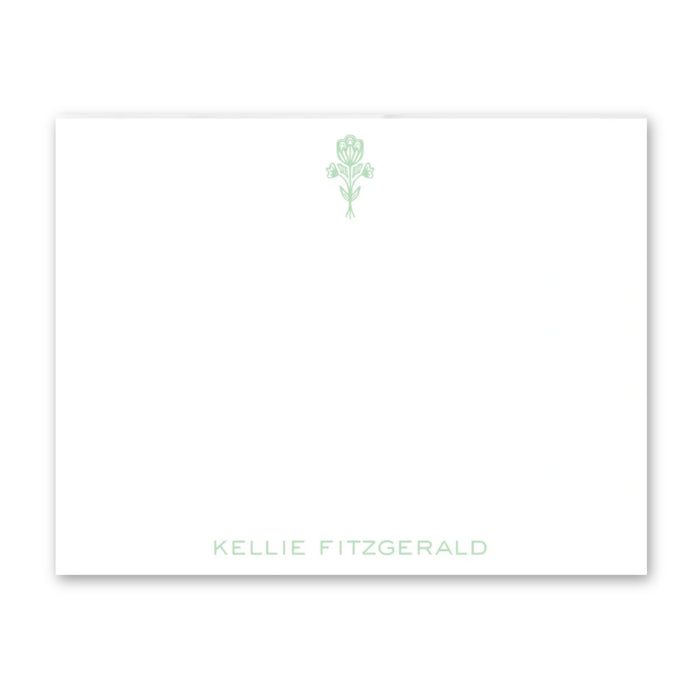Kellie Floral Block Print Stationery