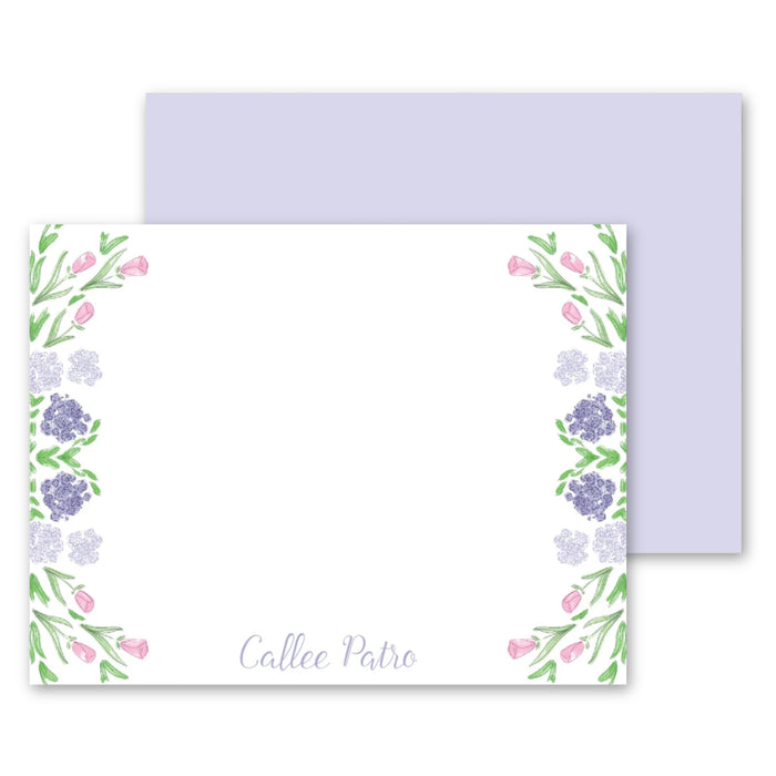 Lavender Hydrangea Stationery