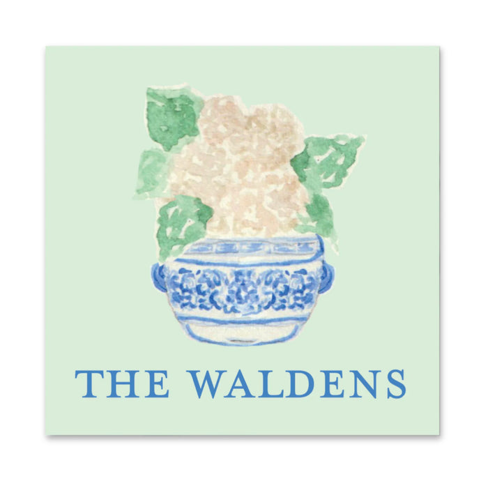 Hydrangea Pot Holiday Tag