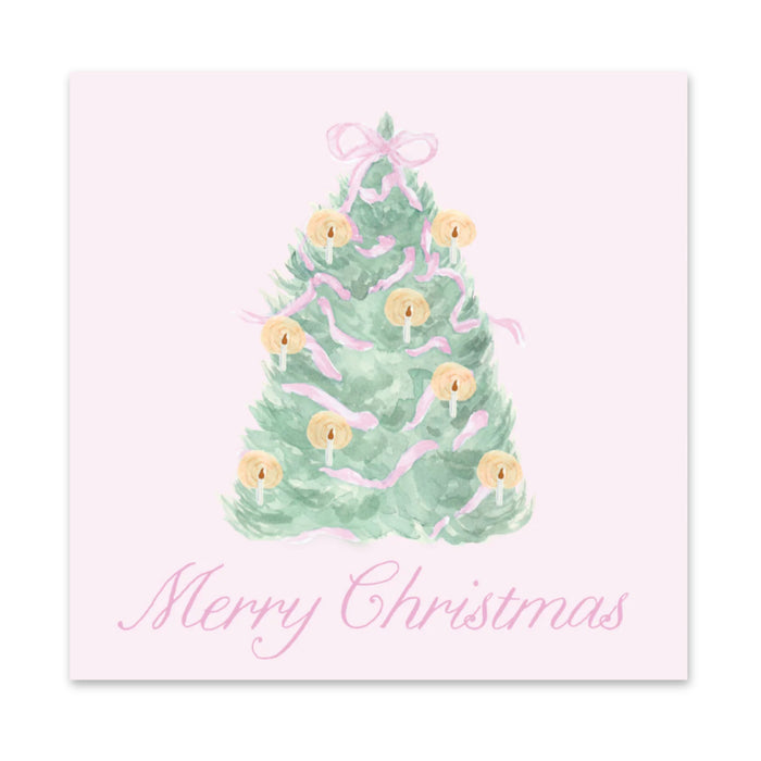 Blush Christmas Tree Holiday Tag