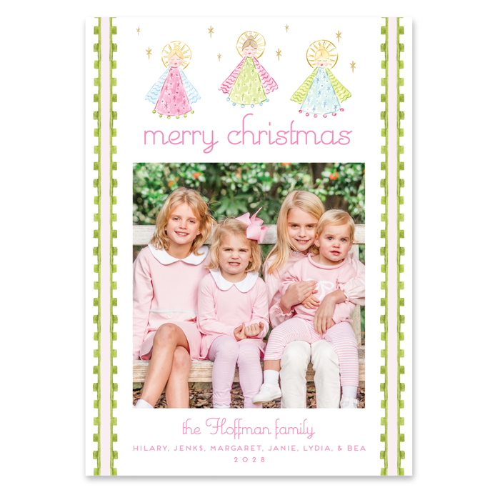 Pink Angels Holiday Card