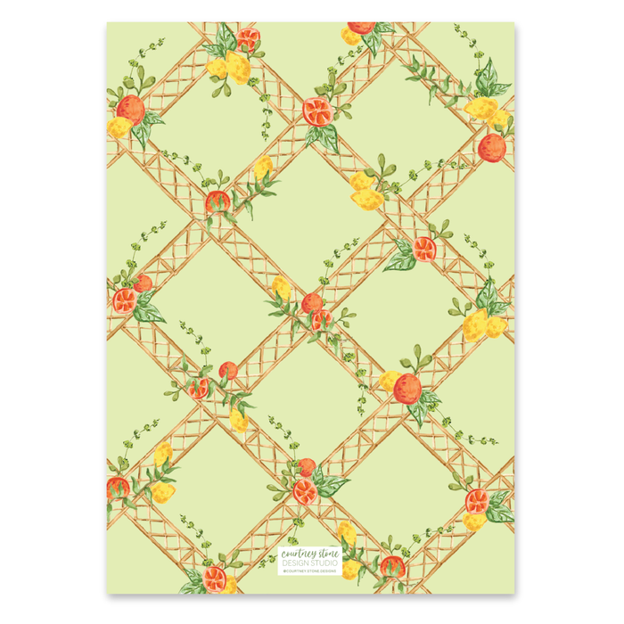 Chartreuse Citrus Holiday Card