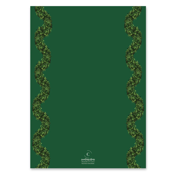 Scallop Boxwood Holiday Card