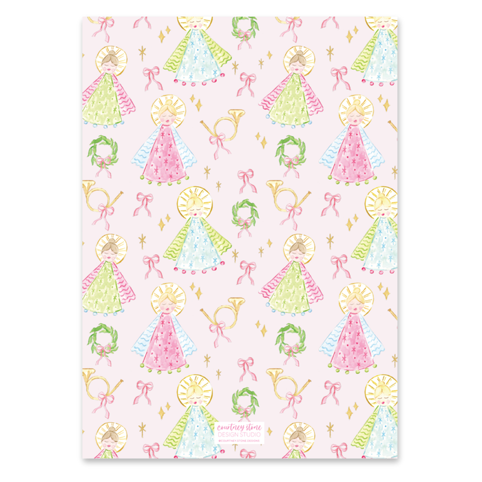 Pink Angels Holiday Card