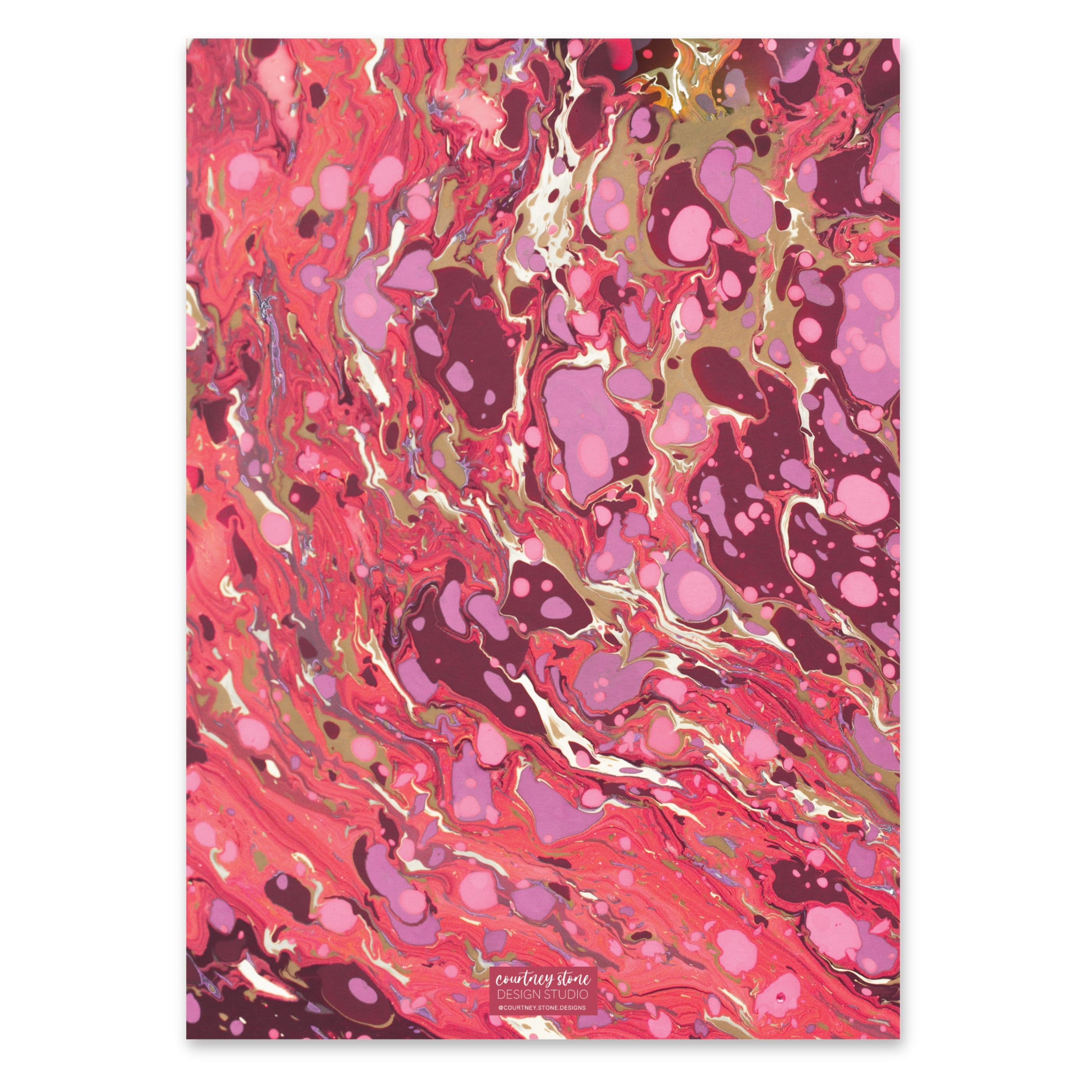 Red Marble Holiday Card– courtneystonedesigns
