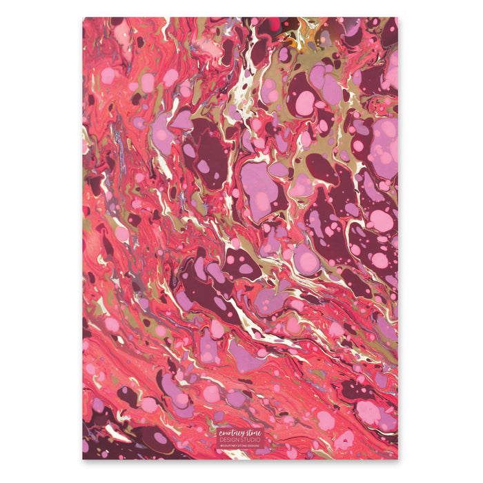 Red Marble Holiday Card