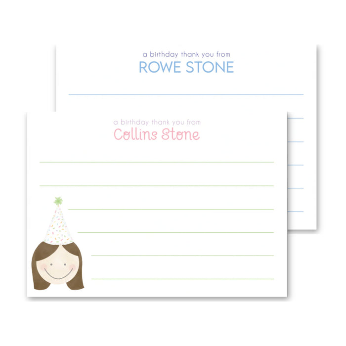 Children's Birthday Face Stationery - 5x7 Card