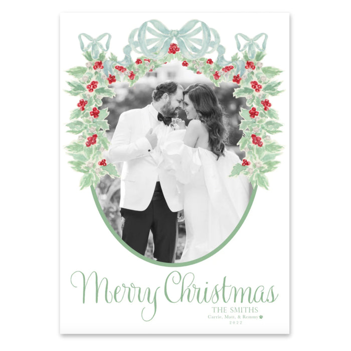 Garland of Holly Holiday Card