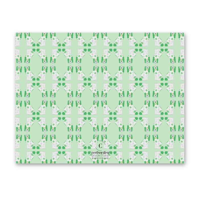 Staffordshire Dog Stationery - Green