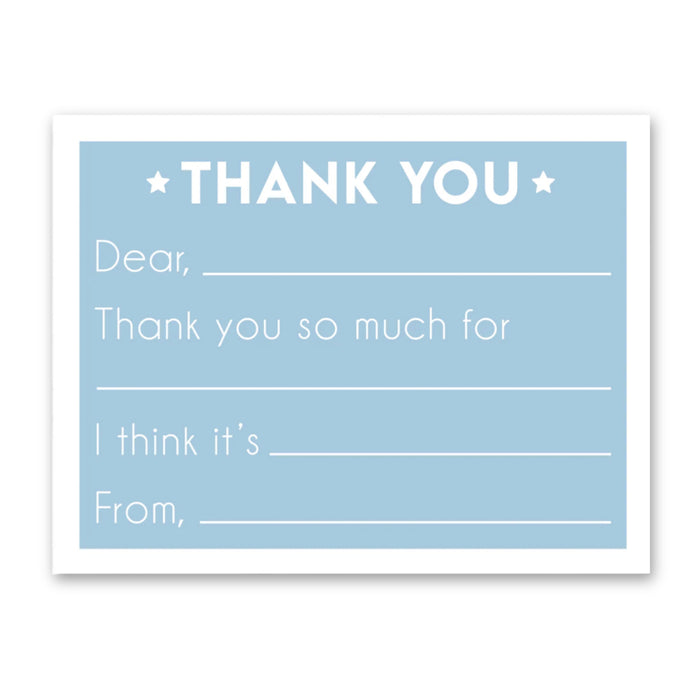 Blue Star Fill-In-The-Blank Stationery Card Set