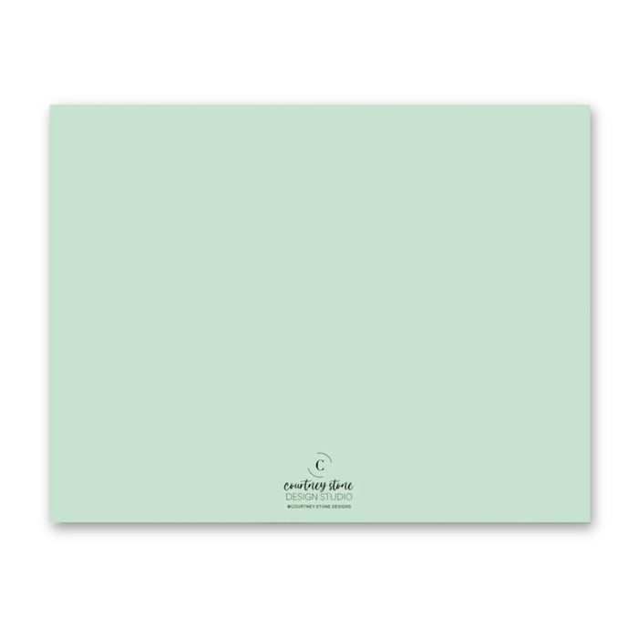 Green Ombre Wave Stationery