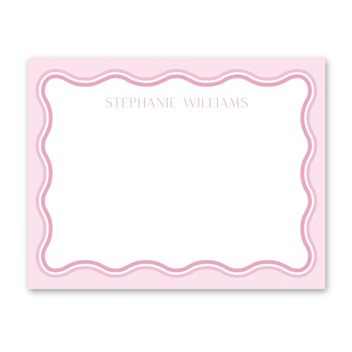Pink Ombre Wave Stationery