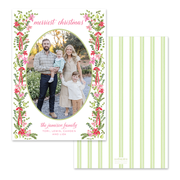 Wintertide Garland Holiday Card
