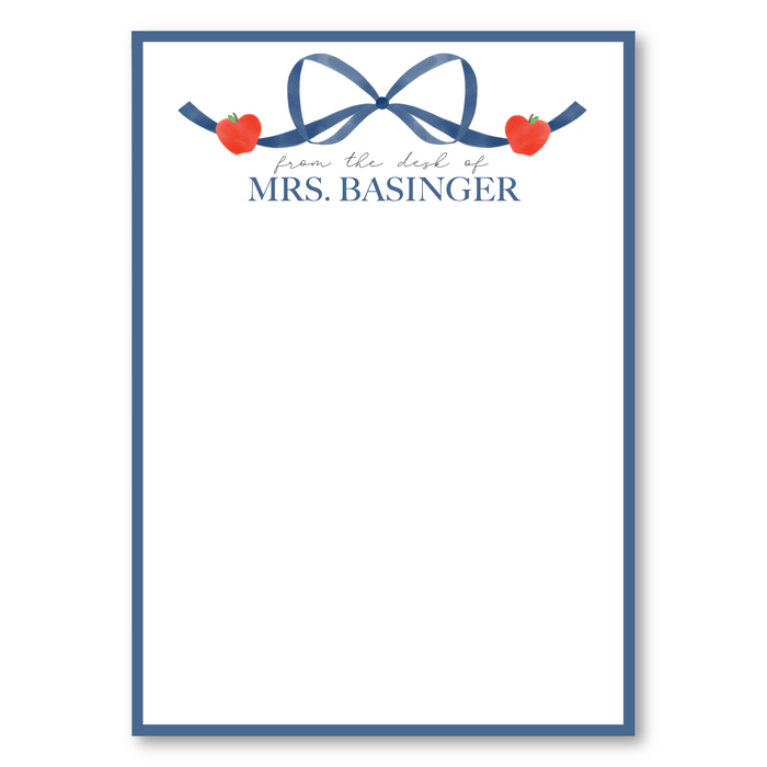 Apple Bow Notepad