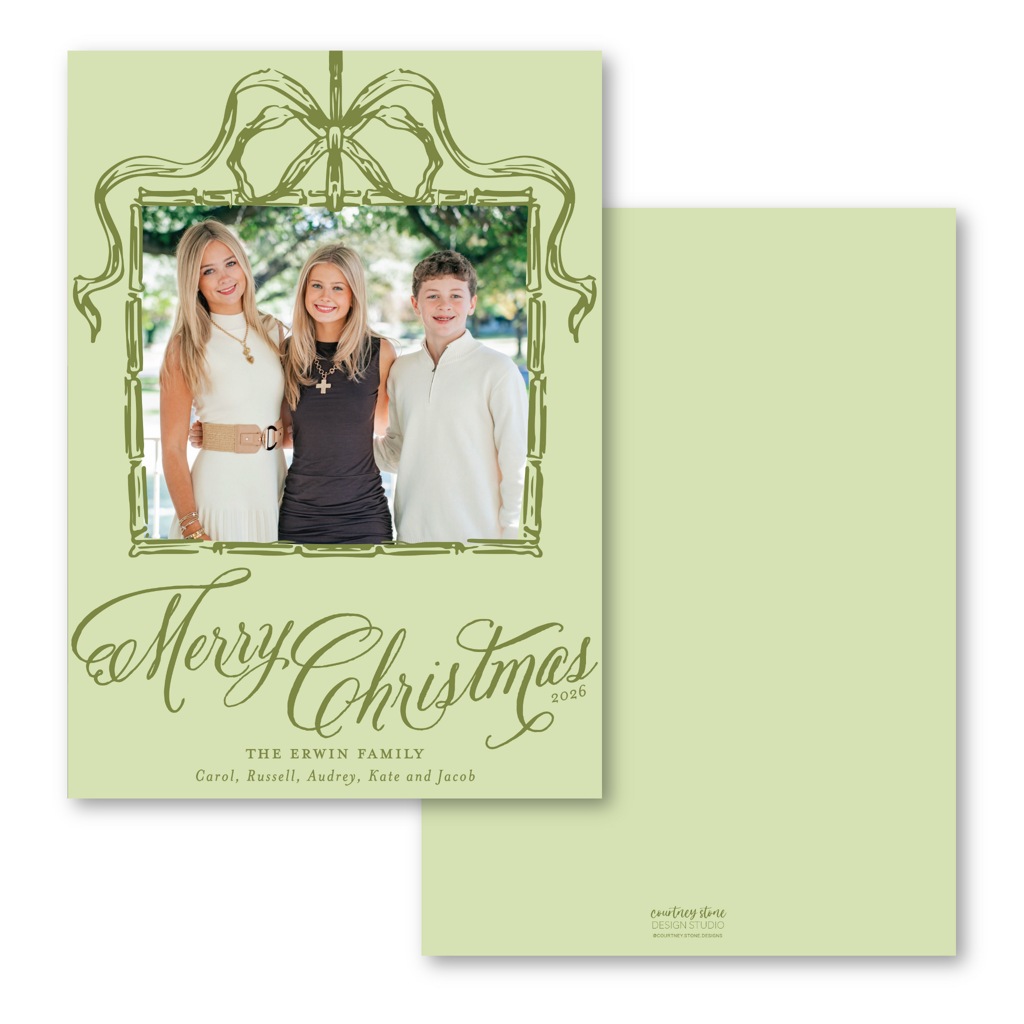 Bamboo Bow Frame Holiday Card– courtneystonedesigns