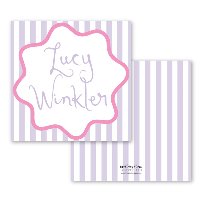 Wavy Name Enclosure Card | Gift Tag
