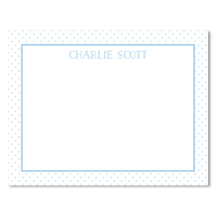 Bitty Dot Stationery - Blue