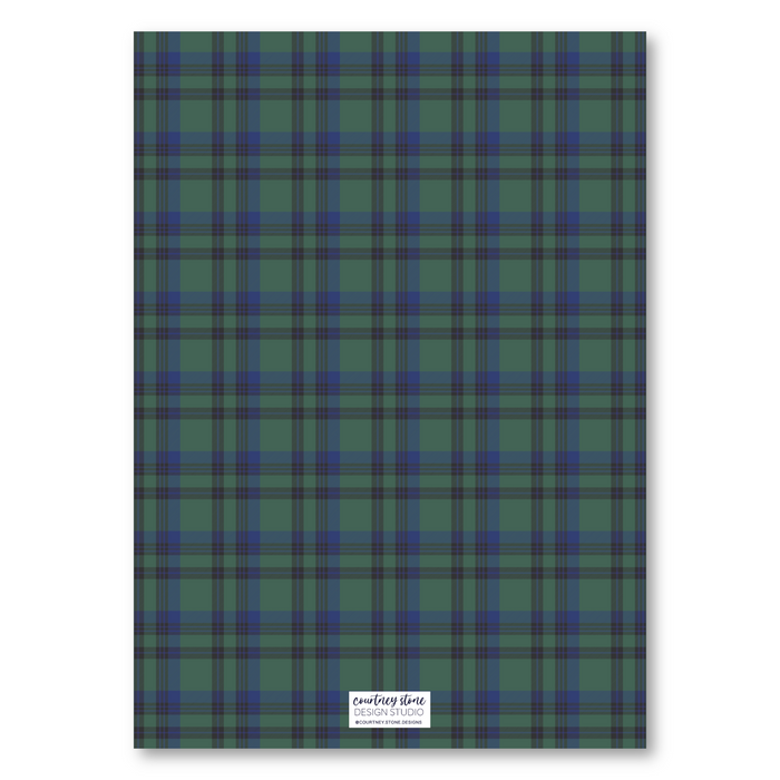 Black Watch Plaid Holiday Card