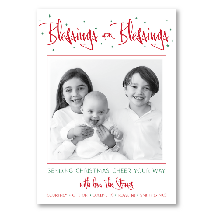 Blessings Upon Blessings Holiday Card