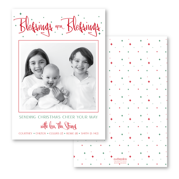 Blessings Upon Blessings Holiday Card