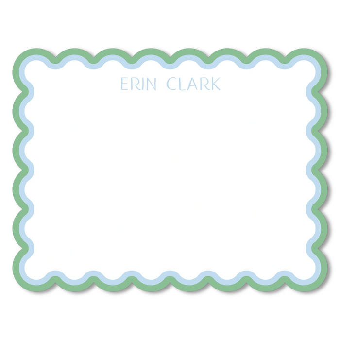Double Scallop Cut-Out Stationery